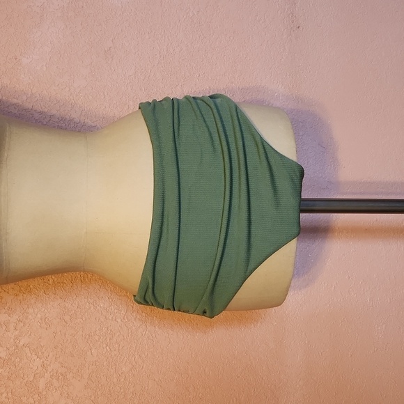 Other - 3 pairs bikini bottoms Green maroon floral beach swim vacation travel Size large